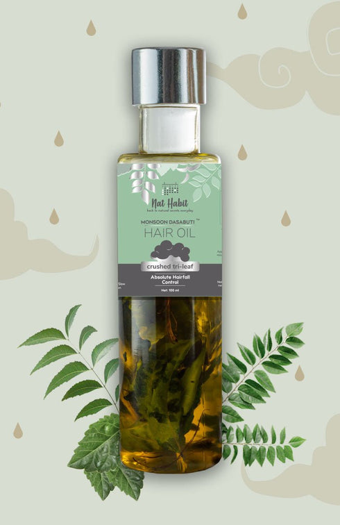 Nat Habit Crushed Tri Leaf Monsoon Hair Oil 100ml